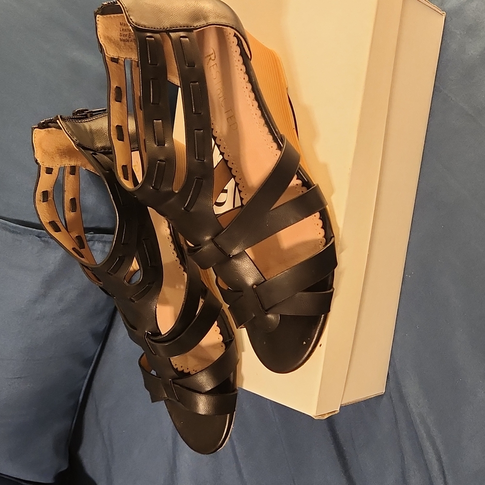 Black gladiator style sandal